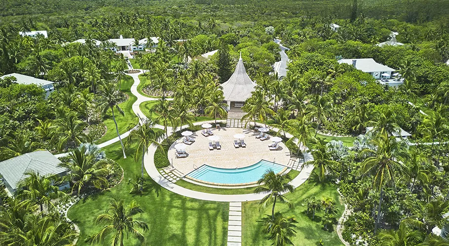 Birds-eye view of The Potlatch Club, Eleuthera